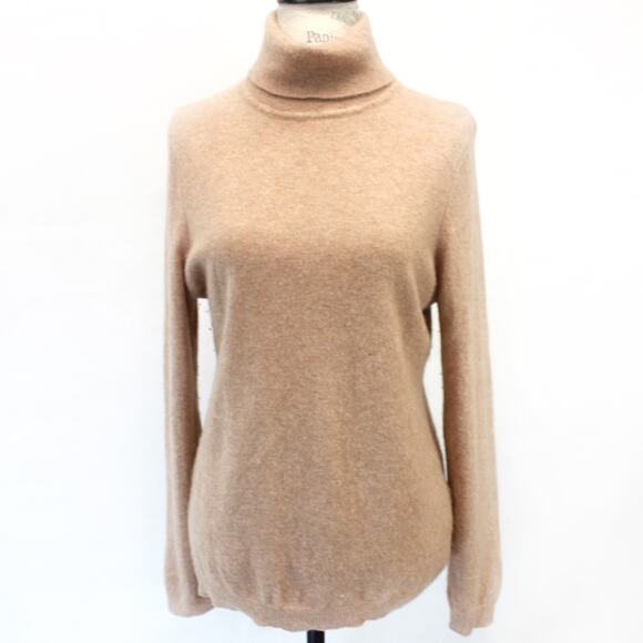 Macy's Charter Club Luxury 2-ply 100% Cashmere preppy turtleneck sweater XL - Picture 2 of 7